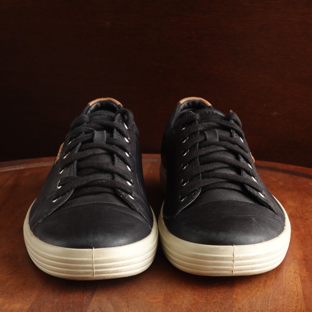 Ecco Sneakers Mens Size EU 41 US 7-7.5 BLK Soft 7 Comfort Leather Walking Shoes - Picture 3 of 16